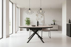 Danello Round Extending Dining Table English Oak Wood Ceramic