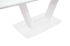 Logato Large Extending Dining Table Matt White & Glass