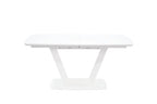 Logato Large Extending Dining Table Matt White & Glass