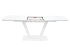 Logato Large Extending Dining Table Matt White & Glass