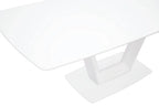 Logato Large Extending Dining Table Matt White & Glass