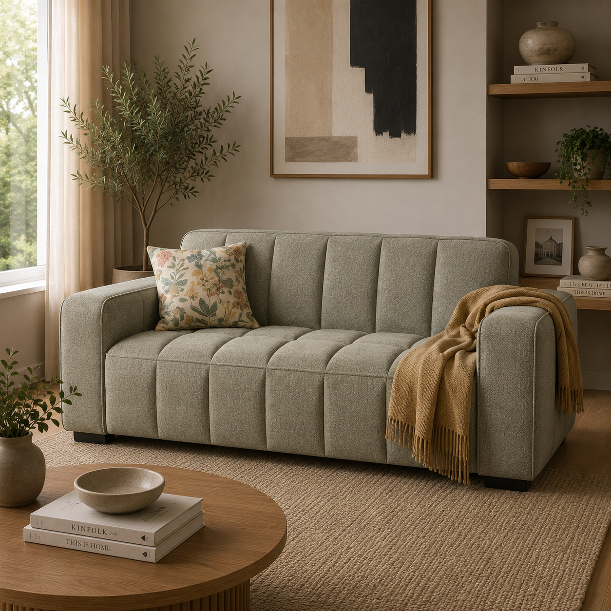 Paris Sofa Beige 3 Seater Sofa