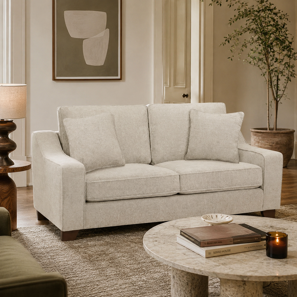 Nebraska Sofa Stone 3 Seater