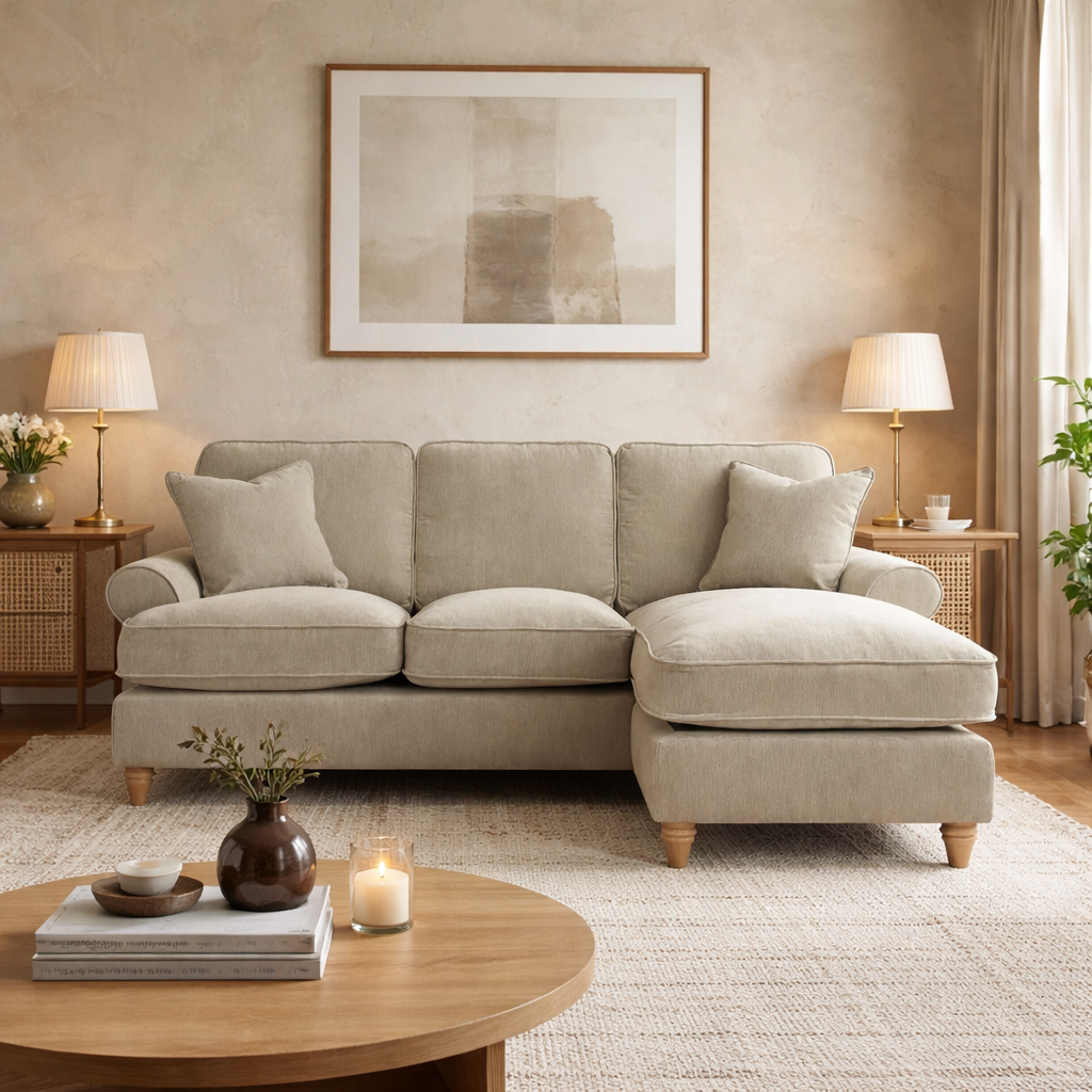 Right Hand Chaise Sofa Manhattan Putty The Great Sofa Company | Victoria | Bromfield | Lola | Alfie | Mari | Longfellow | Duresta Style