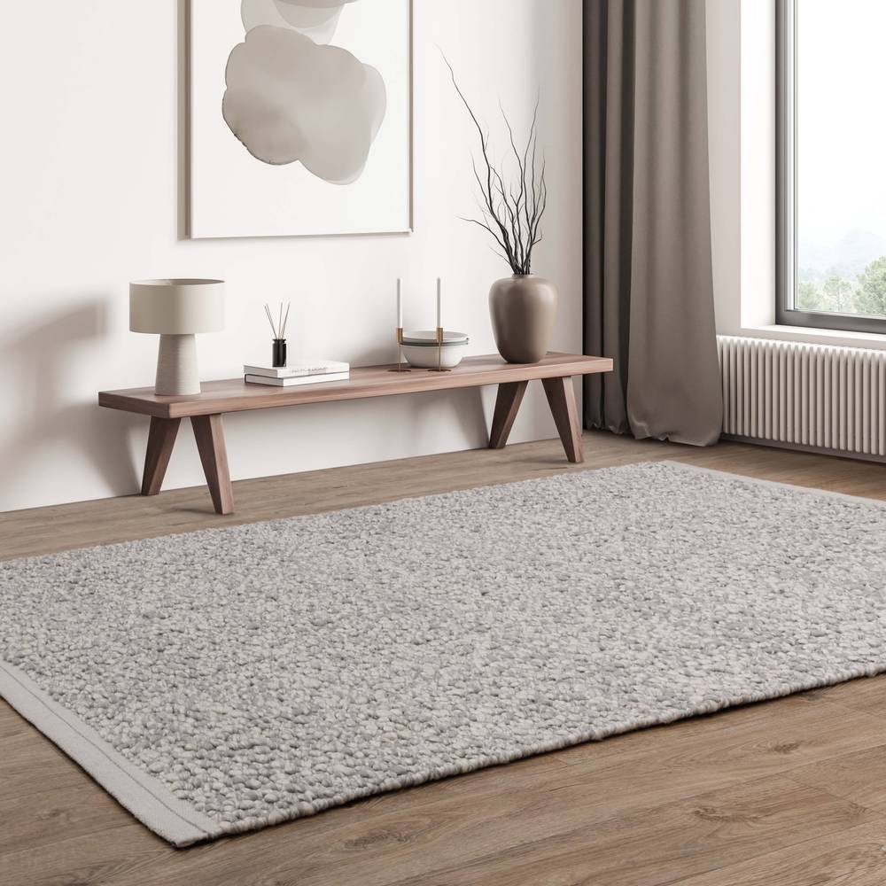 Elm  200x300cm Silver Rug