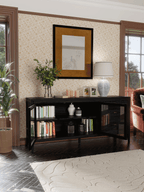 Elmhurst Black 2 Door 3 Drawer Sideboard