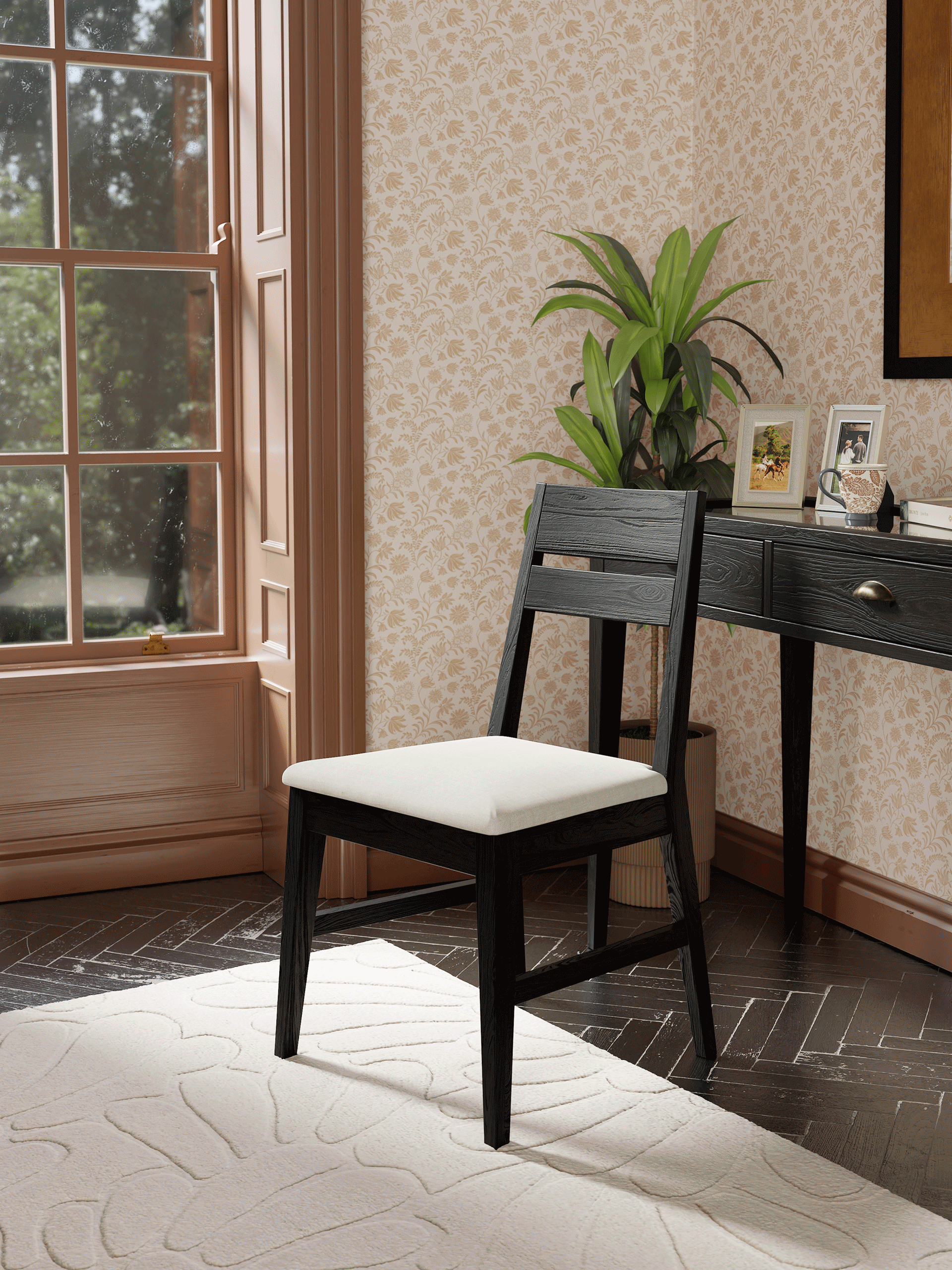 Elmhurst Black Pair Of Dining Chairs