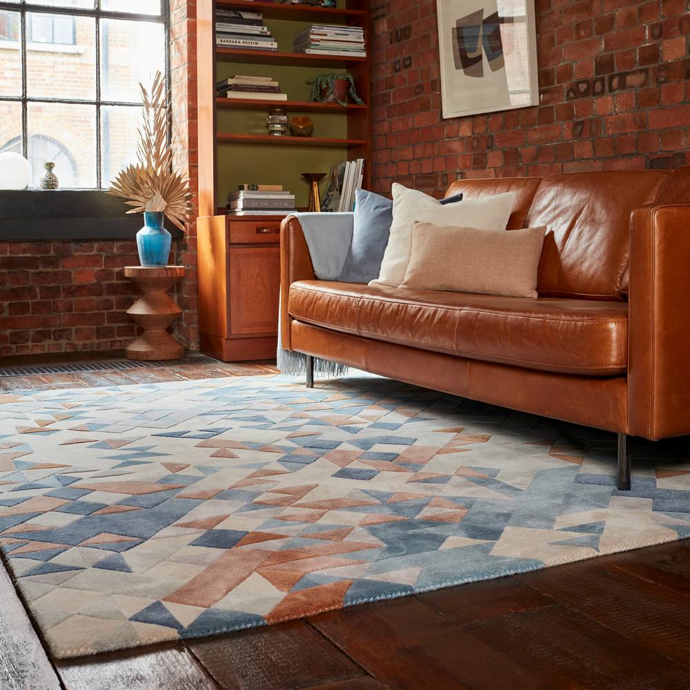 Enigma 120x170cm Blue Multi Rug