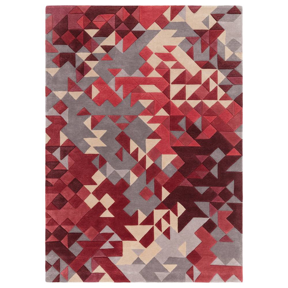 Enigma 120x170cm Red Multi Rug