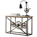 Banner Console Table with Wheels