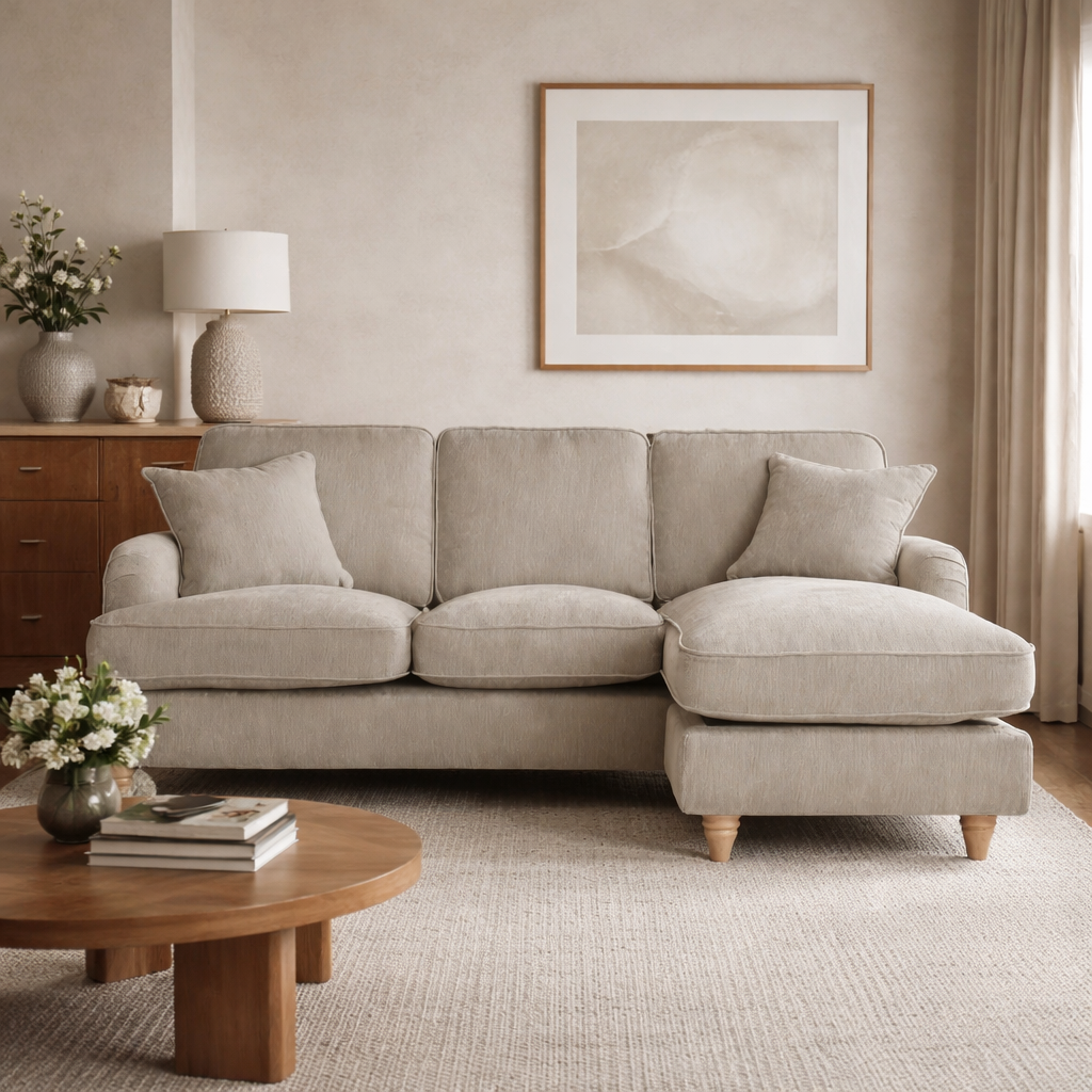 Right Hand Chaise Sofa Manhattan Putty The Great Sofa Company | Piper | Vienna | Arthur | Emeline | Swift | Morris