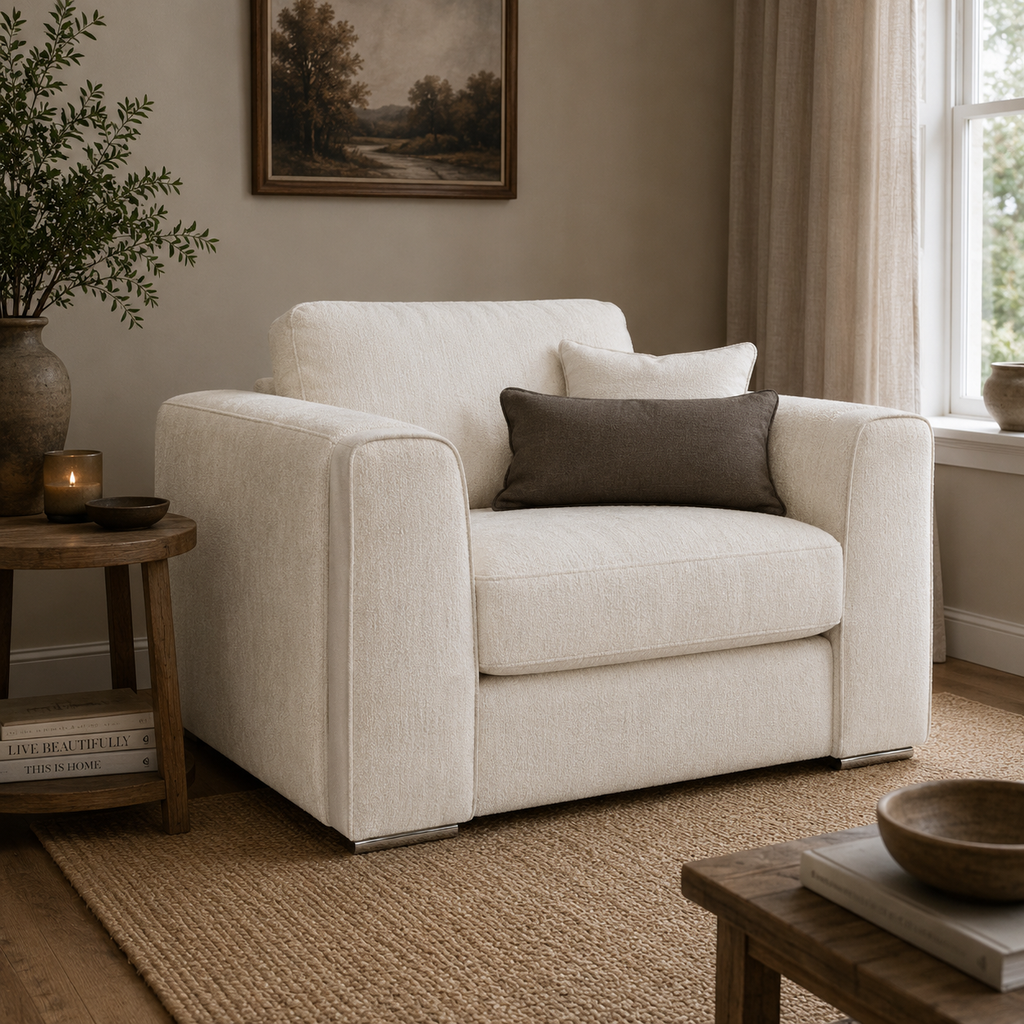 Naples Sofa Beige Armchair