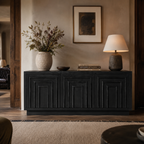 Black Wooden Contemporary Sideboard