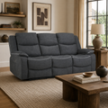 Harald Electric Recliner Sofa Grey 3 Seater