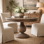 Round Pedestal Acorn Dining Table