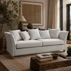 Sutton Three Seat Grey Fabric Sofa