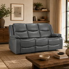 Harald Electric Recliner Sofa Grey 3 Seater