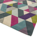Funk Rug 200x300cm 02 Chevron Blue Green Rug