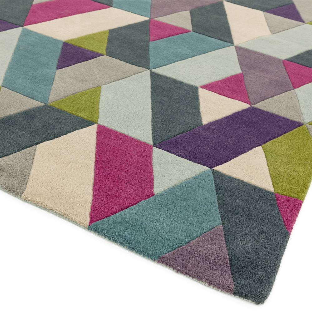 Funk Rug 200x300cm 02 Chevron Blue Green Rug
