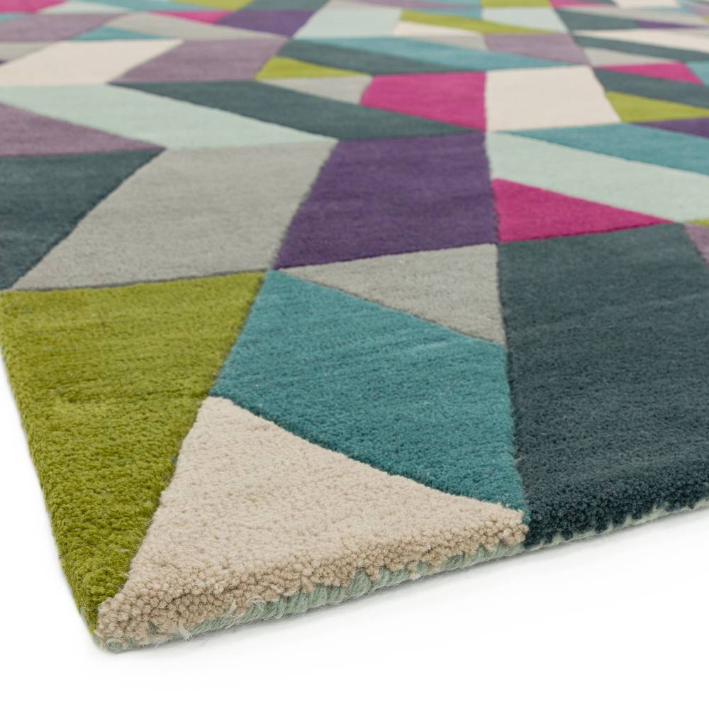 Funk Rug 200x300cm 02 Chevron Blue Green Rug