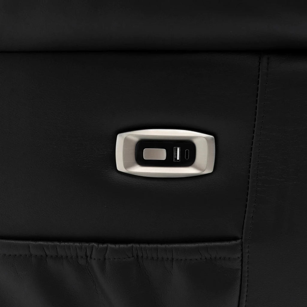 Alva Electric Recliner Sofa Black 3 Seater