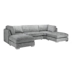 Bishop Fullback Sofa Platinum U Shape Corner