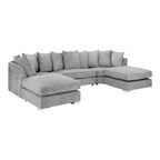 Bishop Scatterback Sofa Platinum U Shape Corner