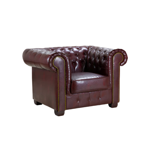 Chesterfield Sofa Red Armchair