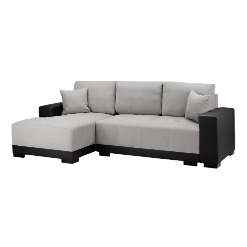Cimiano Sofabed Black/Grey Left Hand Facing Corner