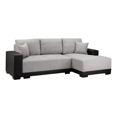Cimiano Sofabed Black/Grey Right Hand Facing Corner