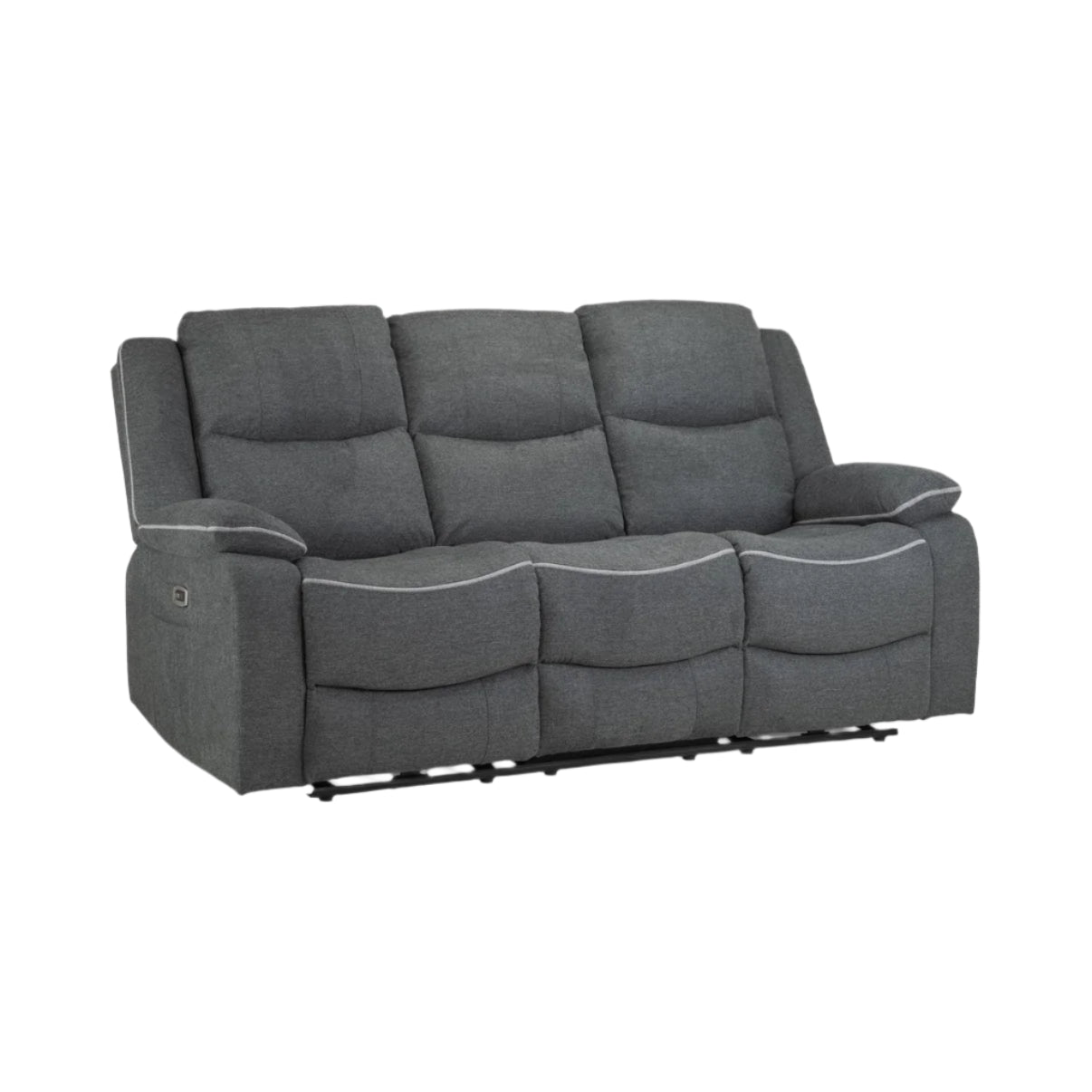 Harald Electric Recliner Sofa Grey 3 Seater