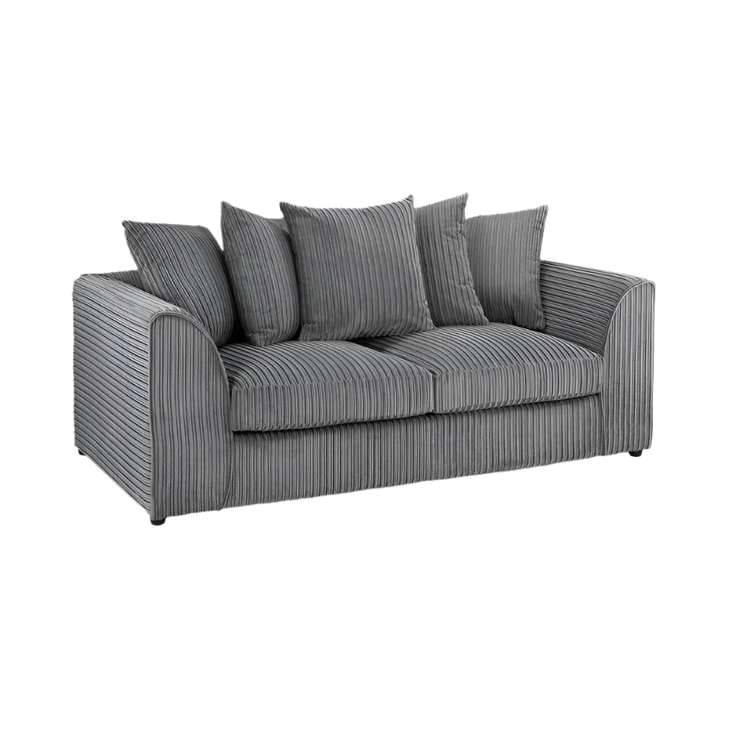 Harley Jumbo Sofa Grey 3 Seater