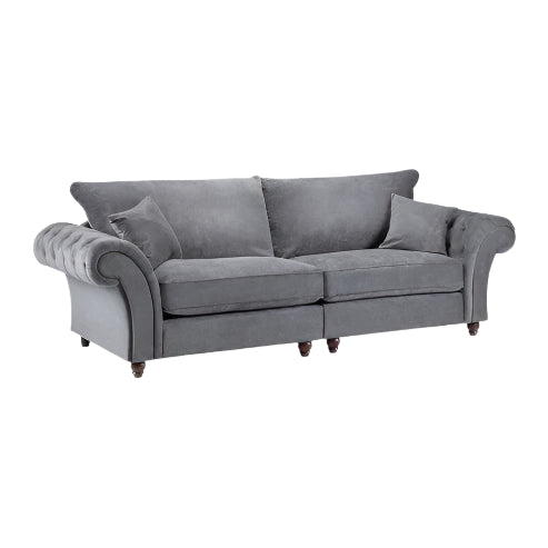 Windsor Fullback Sofa Grey 4 Seater
