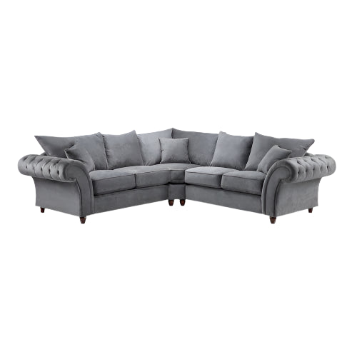 Windsor Fullback Sofa Grey Large Corner