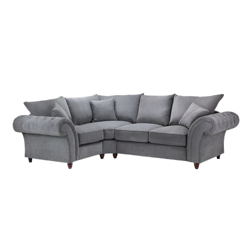 Windsor Fullback Sofa Grey Left Hand Facing Corner
