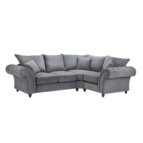 Windsor Fullback Sofa Grey Right Hand Facing Corner