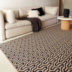 Global 120x170cm Black Lattice Rug