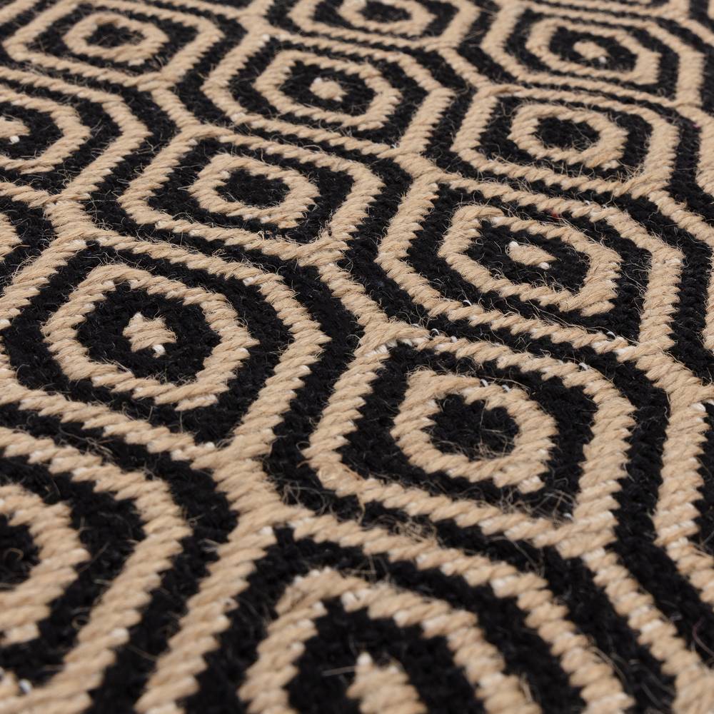 Global 120x170cm Black Mosaic Rug