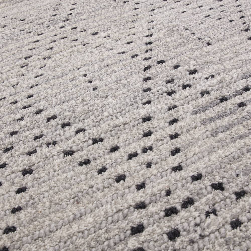 Nepal 200x290cm Grey/Black Diamond Rug Rug