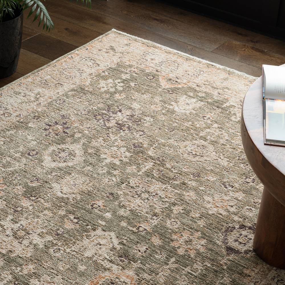Heriz  120x160cm Ornate Green Rug