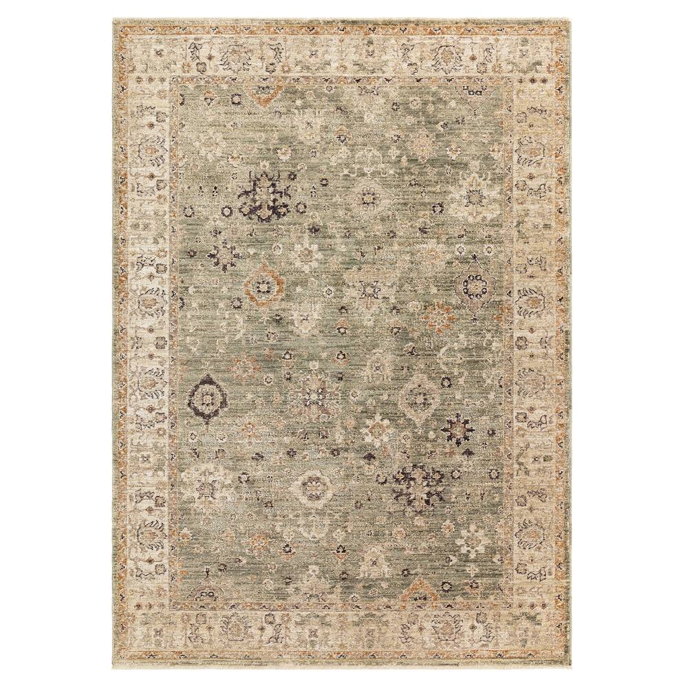 Heriz  160x240cm Ornate Green Rug