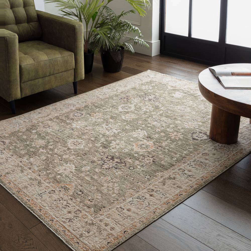 Heriz  067x240cm Ornate Green Rug