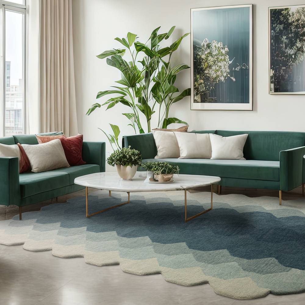 Hive 120x170cm Teal Rug