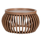 Indus Solid Wood Small Round Low Coffee Table