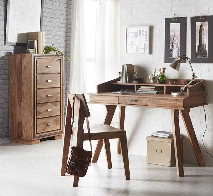 Rushden Sheesham Wood Study Desk