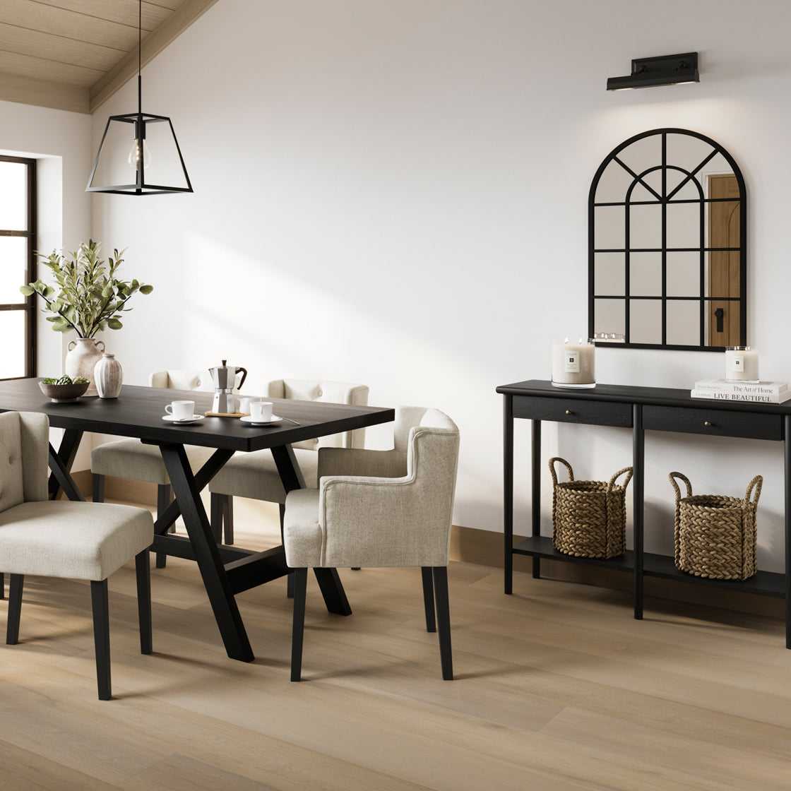 JACKSON MATTE BLACK CONSOLE TABLE