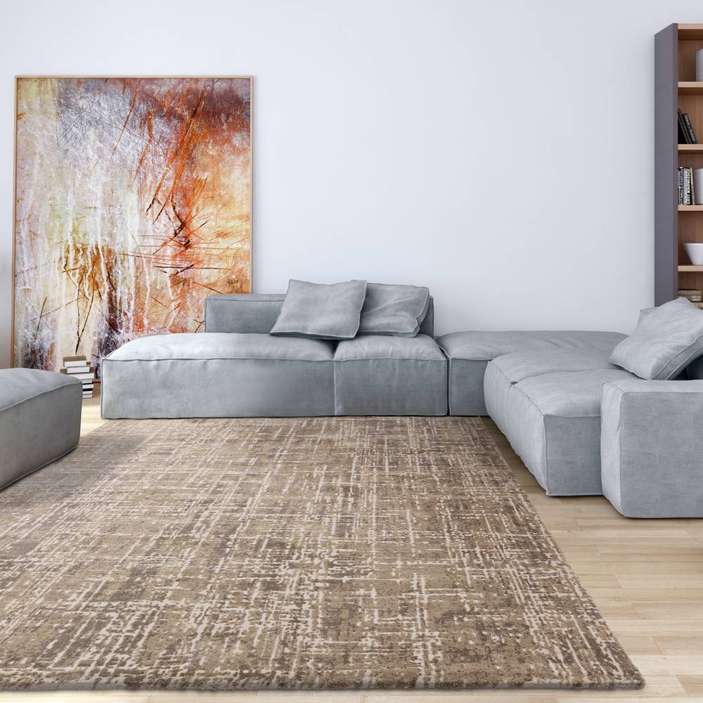 Kuza 240x340cm Abstract Beige Rug