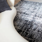 Kuza 080x150cm Abstract Black Rug