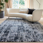 Kuza 200x290cm Abstract Black Rug