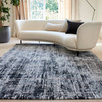 Kuza 240x340cm Abstract Black Rug